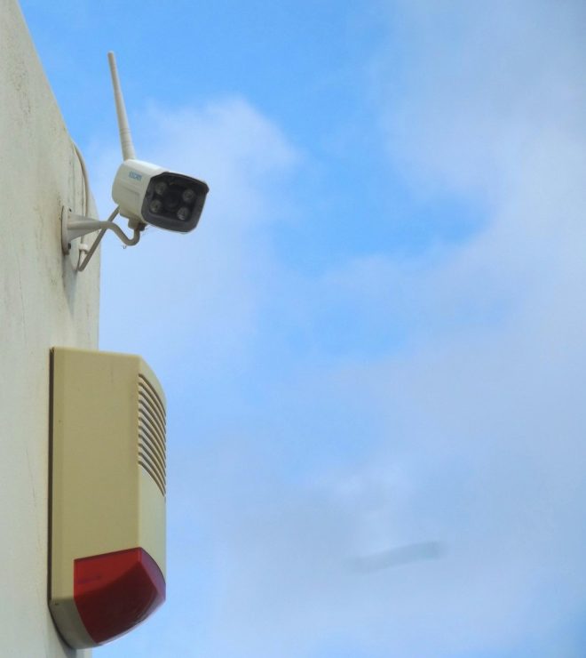 Security camera on a building - Burglary